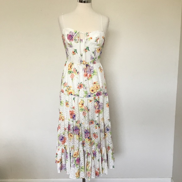 WAYF Timber Tiered Buster Midi Floral Dress - Size Small - Picture 5 of 12